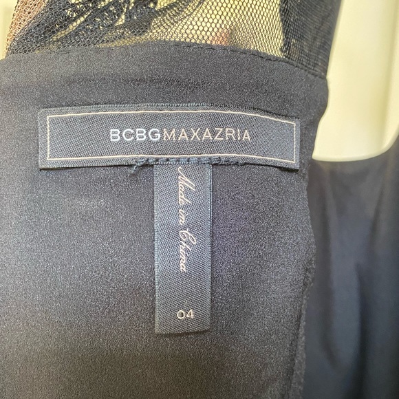 BCBG - little black dress with sheer lace top - Picture 6 of 8